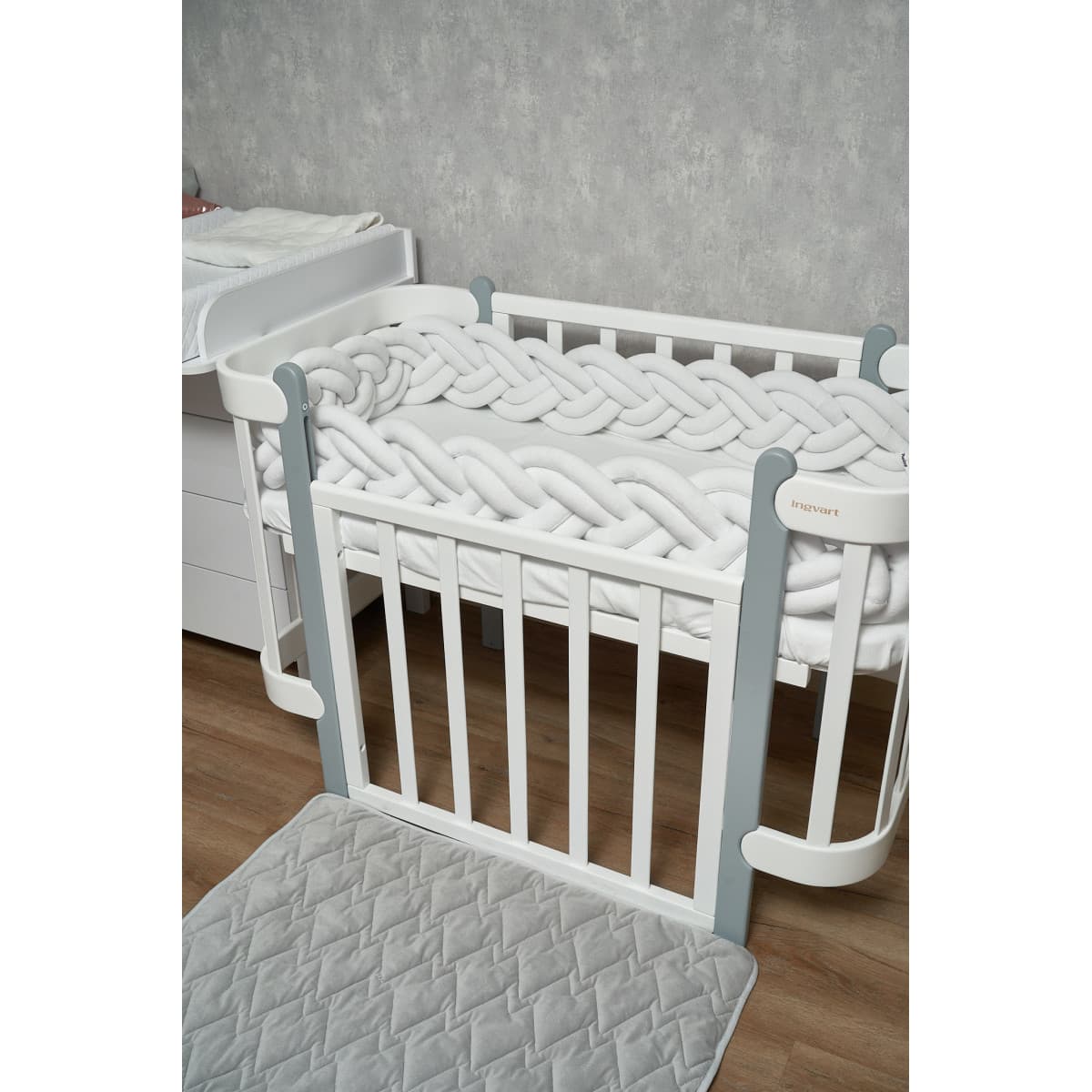Бампер-косичка Twins двойная 260 см 2020K32-260-01 white Бампер-косичка Twins двойная 260 см 2020K32-260-01 white