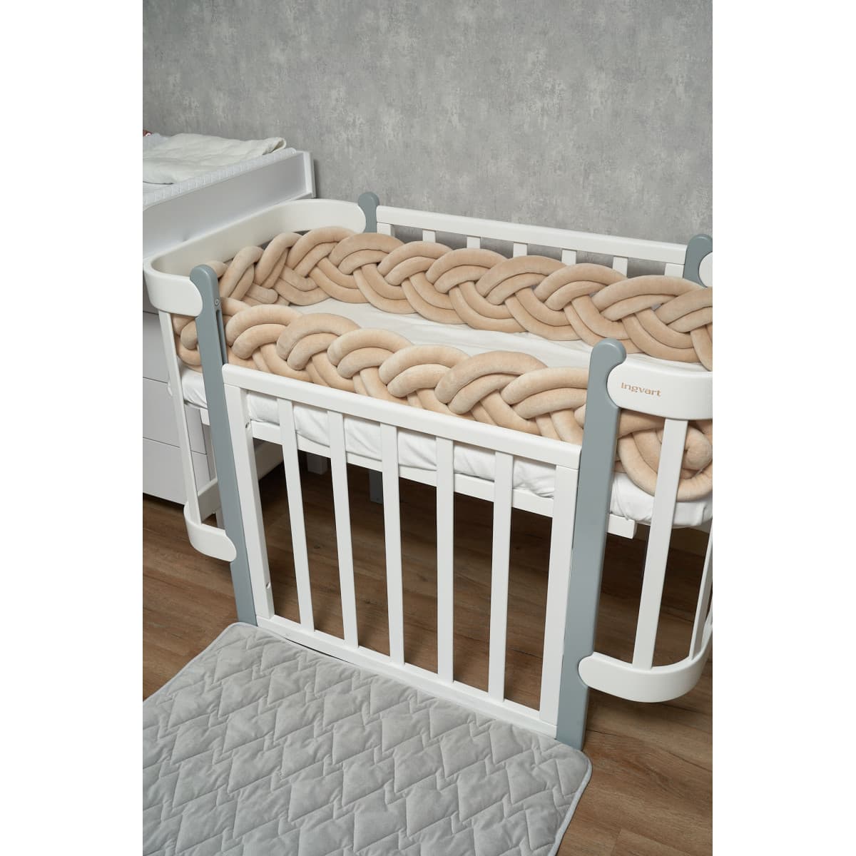 Бампер-косичка Twins двойная 300 см 2020K32-300-02 beige Бампер-косичка Twins двойная 300 см 2020K32-300-02 beige