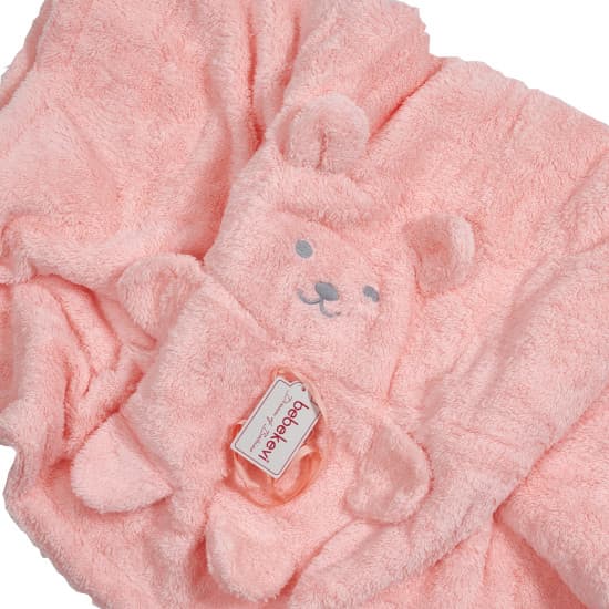 Плед Bebekevi Ведмедик 90x95 1236S pink Плед Bebekevi Ведмедик 90x95 1236S pink