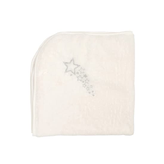Плед Twins велюр Star вишивка 90х90 1424-TS202 ecru
