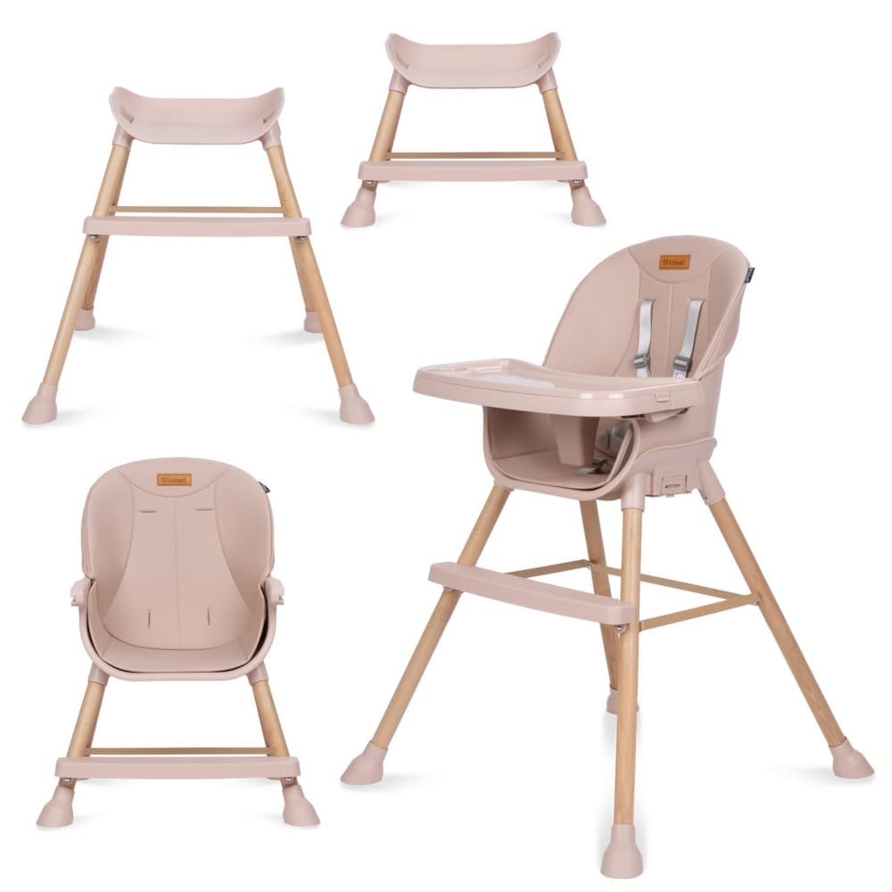 Стульчик для кормления Kidwell Eatan Wood pink KLEWP