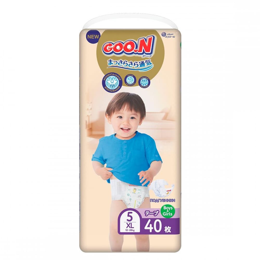 Подгузники Goo.N Premium Soft (12-20кг) 40шт F1010101-150
