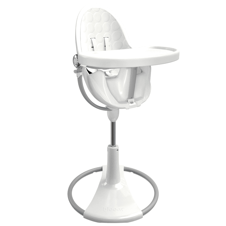 Стільчик для годування Bloom Fresco White+lunar silver E10535-W\E10516-LSL Стільчик для годування Bloom Fresco White+lunar silver E10535-W\E10516-LSL