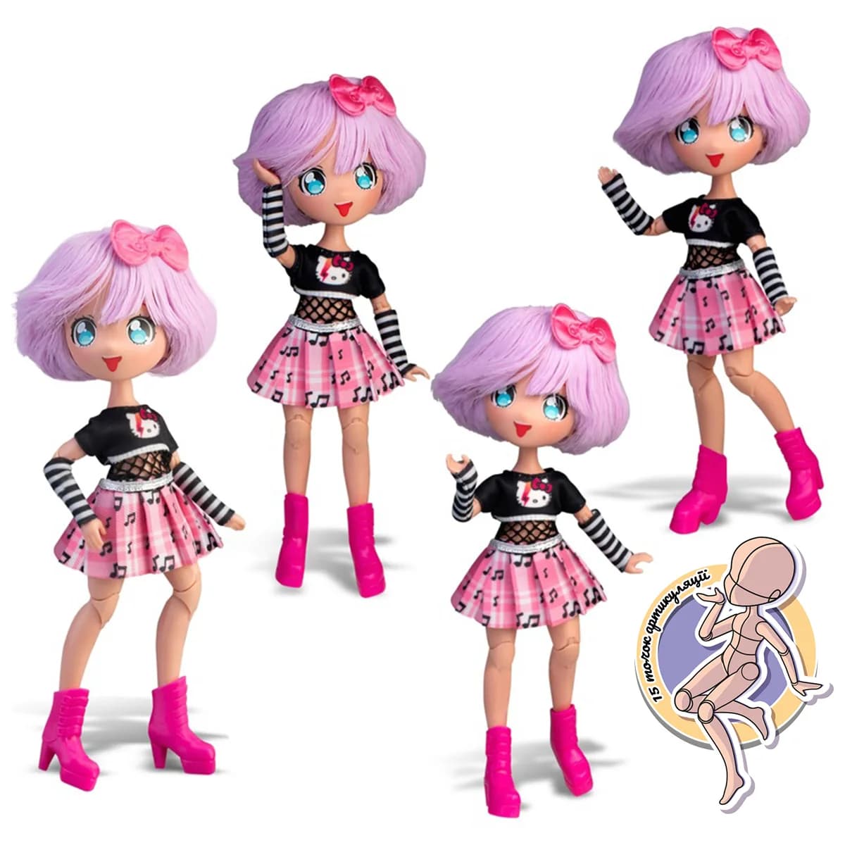 Кукла 4SF Manga Dolls Hello Kitty Тедди Рок HKTF0100 фото 4 Кукла 4SF Manga Dolls Hello Kitty Тедди Рок HKTF0100 фото 4