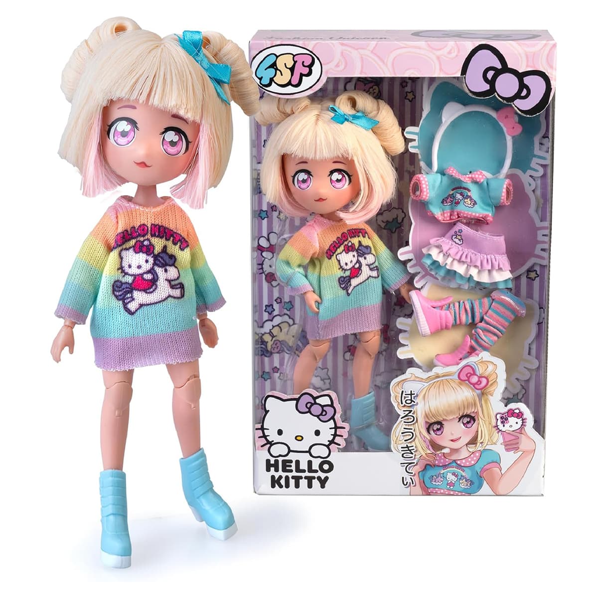Кукла 4SF Manga Dolls Hello Kitty Стильная Конфетка-единорог HKTF2000