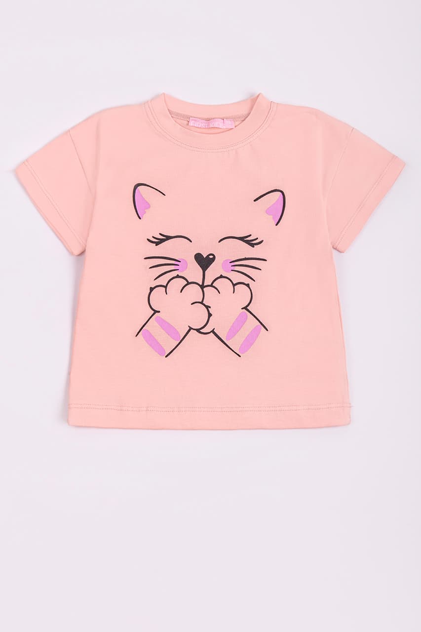 Футболка "Котик" дівчинка First kids 11212F