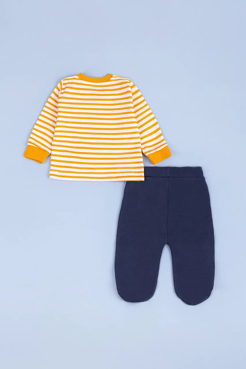 Комплект (футболка дл.рук+ползунки) 50-74 For my baby 23622 -оранжевый фото 2 Комплект (футболка дл.рук+ползунки) 50-74 For my baby 23622 -оранжевый фото 2