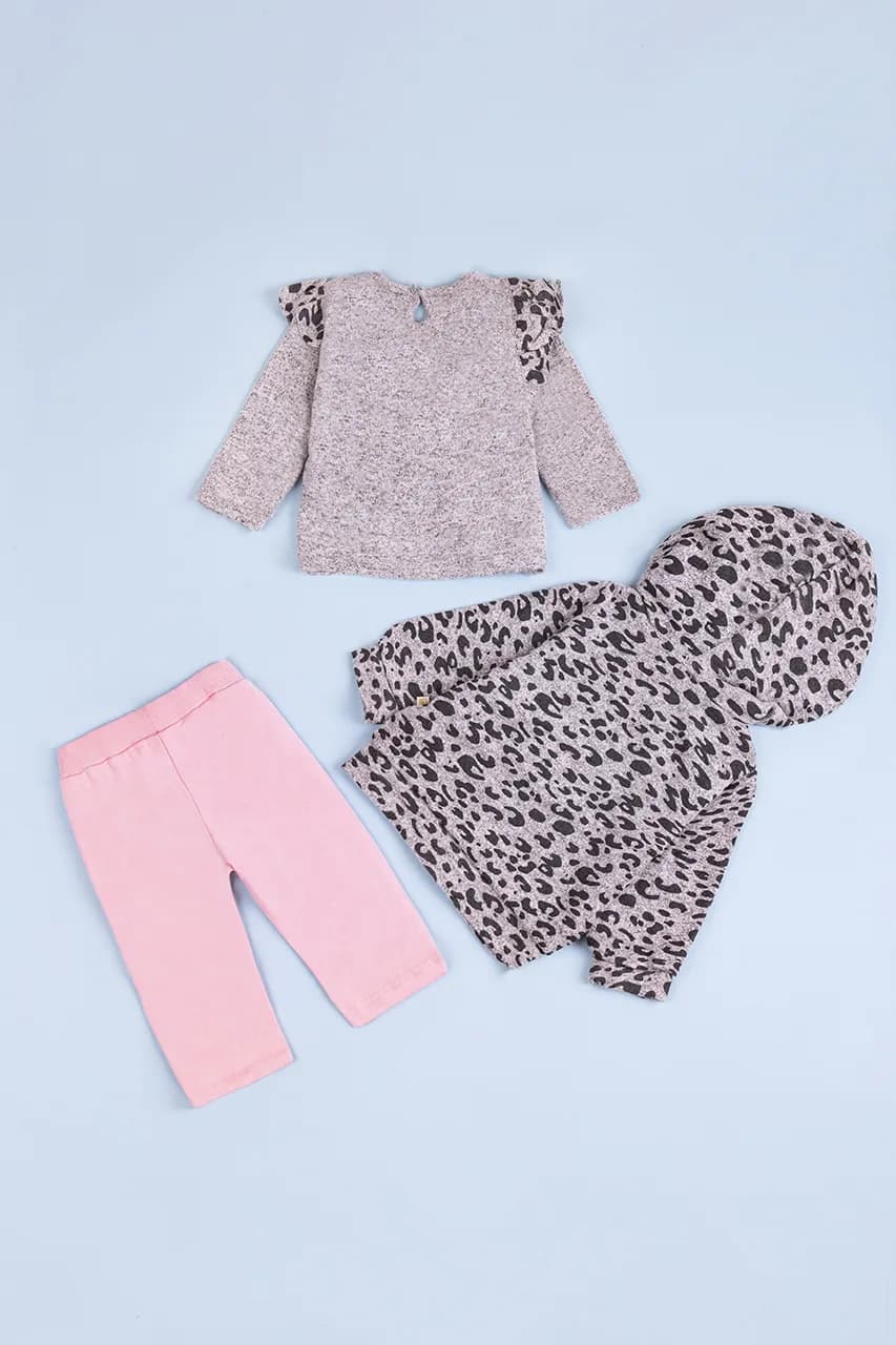 Комплект (кофта футболка+дл.рук+штаны) 62-80 For my baby 22698 -серый фото 7