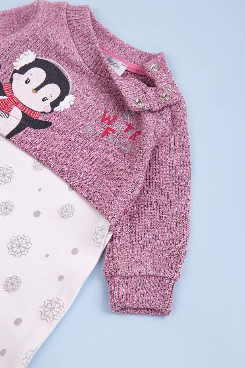 Комбинезон для детей 50-74 For my baby 23411 -розовый фото 2 Комбинезон для детей 50-74 For my baby 23411 -розовый фото 2