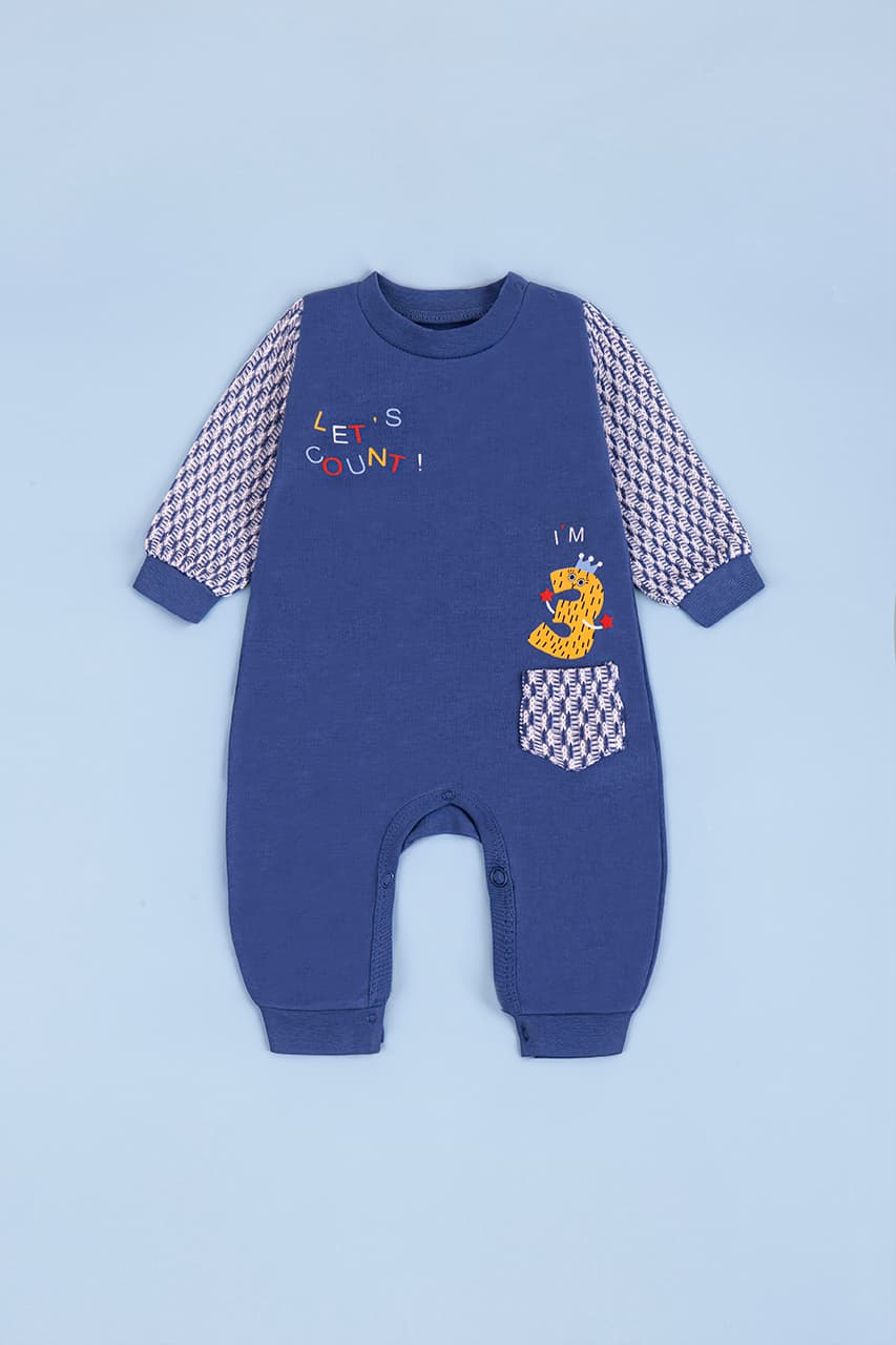 Комбінезон для дітей 50-80 For my baby 23409 -синій