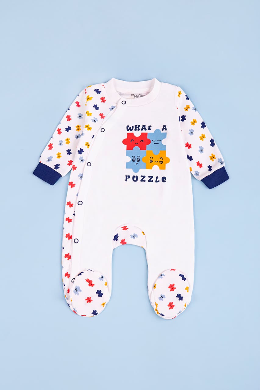 Комбинезон для детей 50-74 For my baby 23413 -молочный