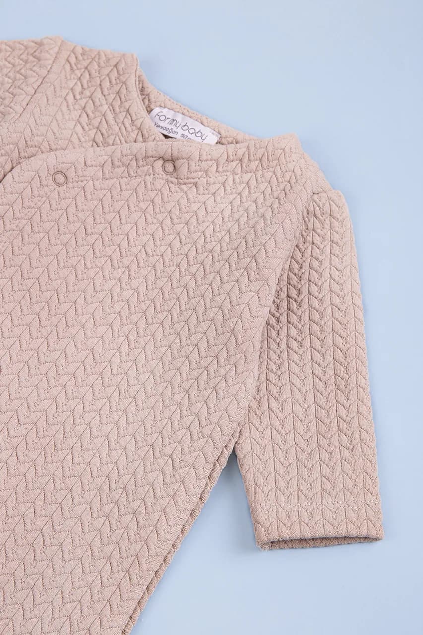 Комбінезон для дітей 50-74 For my baby 22478 -бежевий фото 2 Комбінезон для дітей 50-74 For my baby 22478 -бежевий фото 2