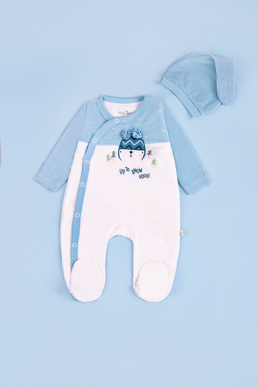Комбинезон для детей+шапка 50-74 For my baby 22461 -голубой