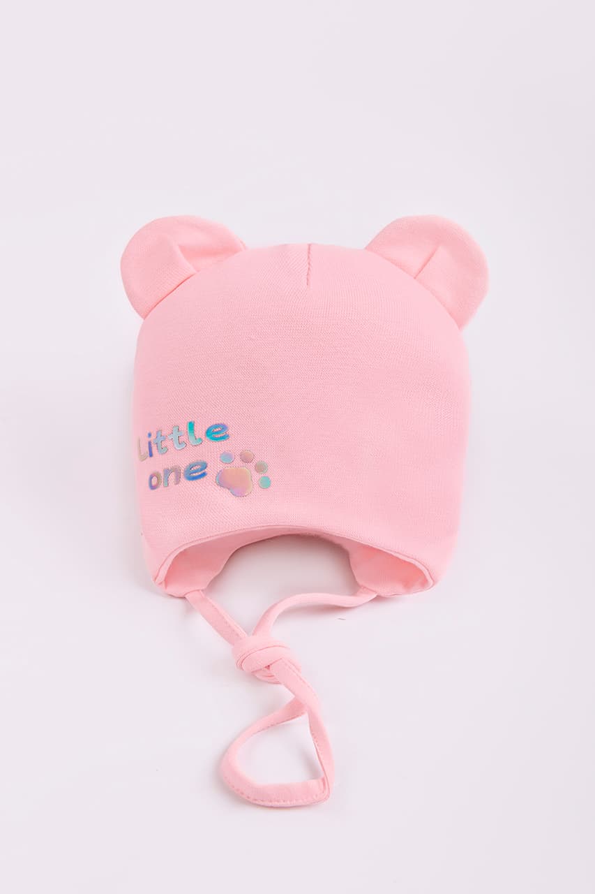 Шапка "Little one" трикотаж н/з Talvi 02744 персиковий