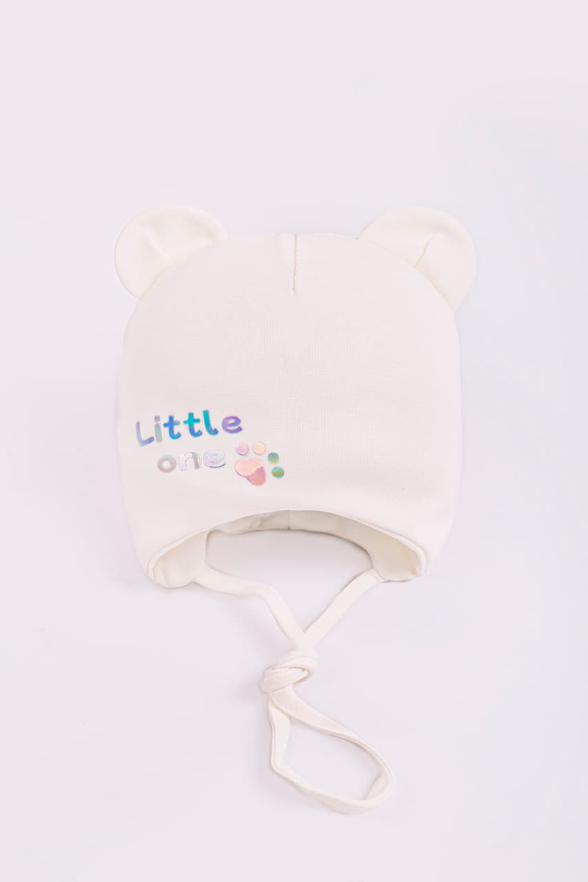 Шапка "Little one" трикотаж н/з Talvi 02744 молочный