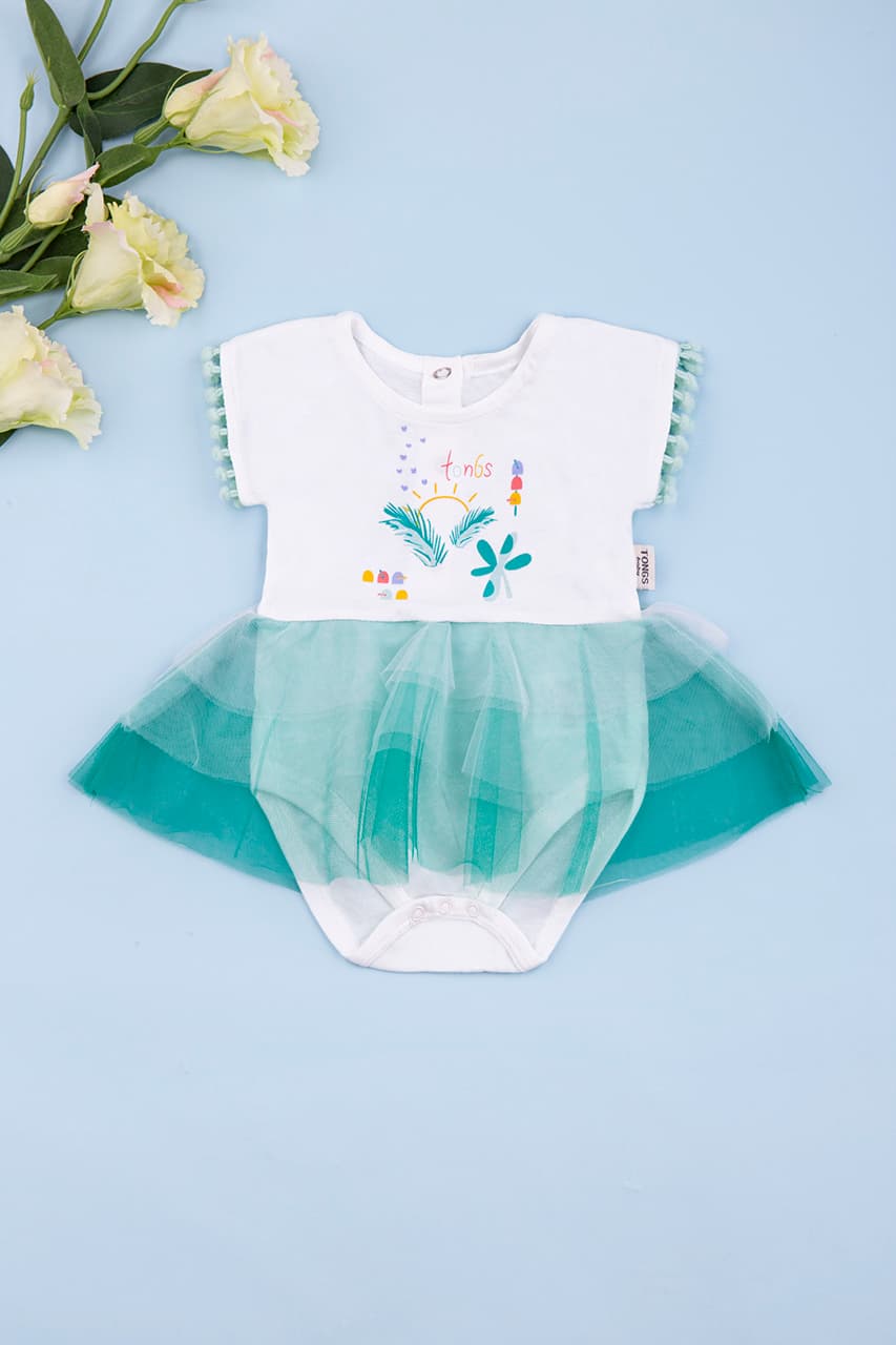 Боді-сукня 0-6 Tongs Baby 4742 - м'ятний