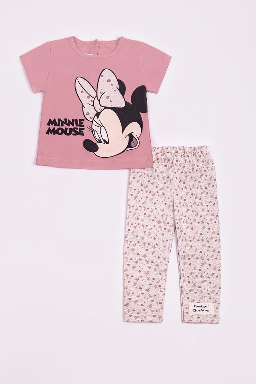 Комплект(футболка+лосины)"Минни" девочка Deco Kids 26670 бежевый