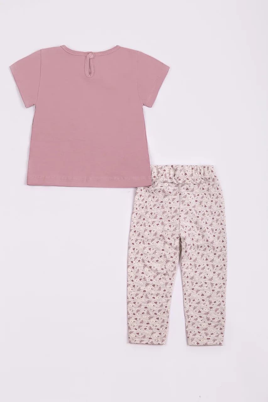 Комплект(футболка+лосины)"Минни" девочка Deco Kids 26670 бежевый фото 2