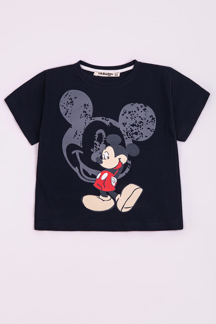 Футболка "Микки Маус" мальчик Liliboom kids 25009 темно-синий