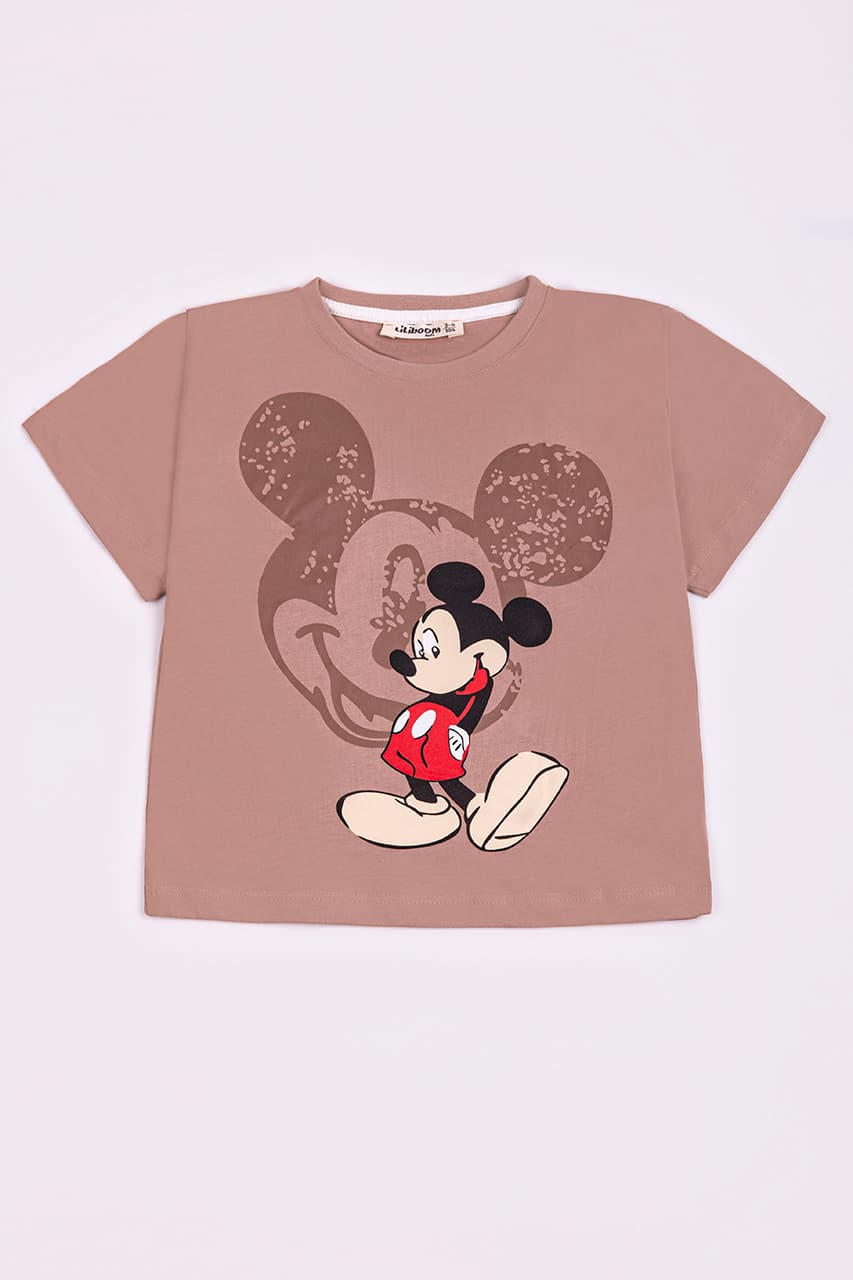 Футболка "Микки Маус" мальчик Liliboom kids 25009 коричневый