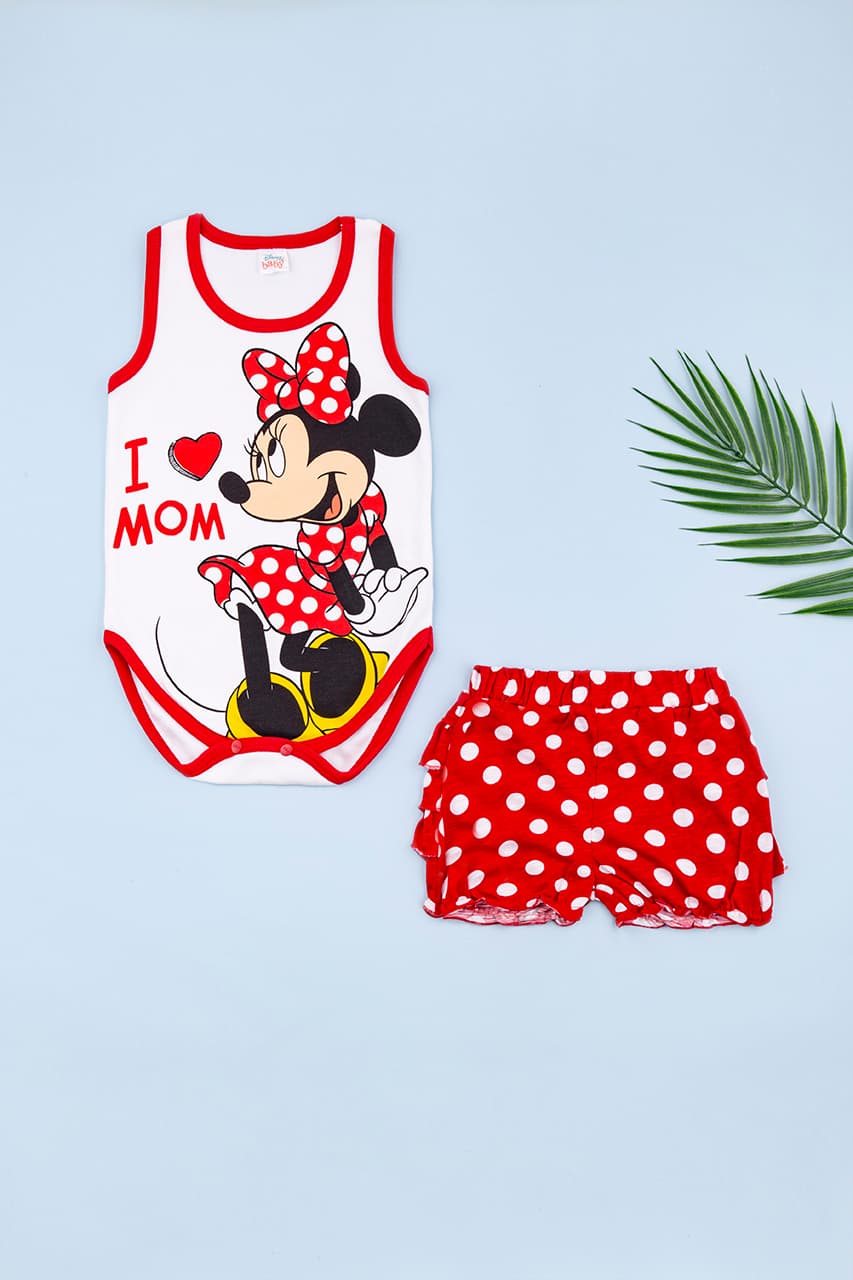 Комплект для девочки (боди-майка+шорты) 68-92 Disney Minnie MN15631