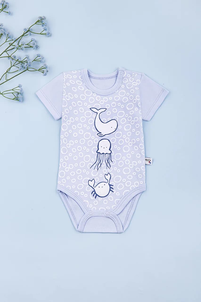 Боди для новорожденного 0-12 Veo Baby 12833 - голубой фото 5 Боди для новорожденного 0-12 Veo Baby 12833 - голубой фото 5