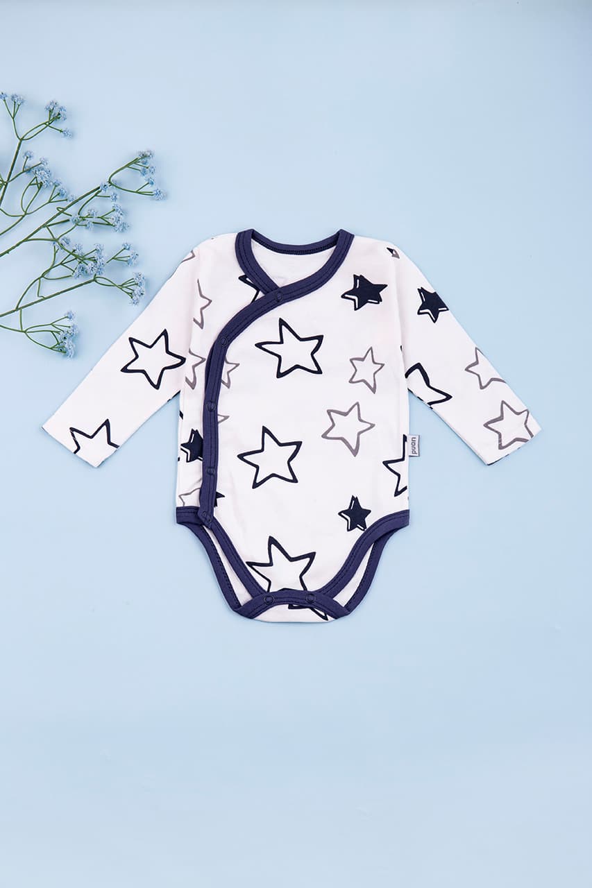 Боді для новонароджених 56-68 Puan baby 3886 -молочний