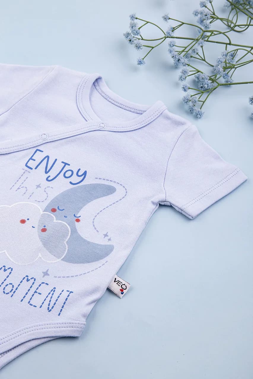 Боді для новонароджених 0-12 Veo Baby 10686 -блакитний фото 2 Боді для новонароджених 0-12 Veo Baby 10686 -блакитний фото 2