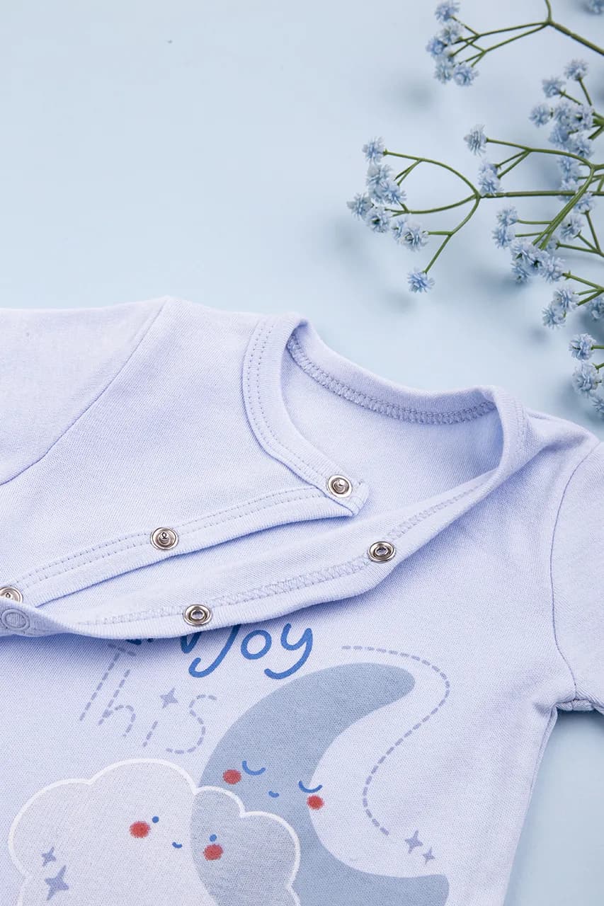 Боді для новонароджених 0-12 Veo Baby 10686 -блакитний фото 3 Боді для новонароджених 0-12 Veo Baby 10686 -блакитний фото 3