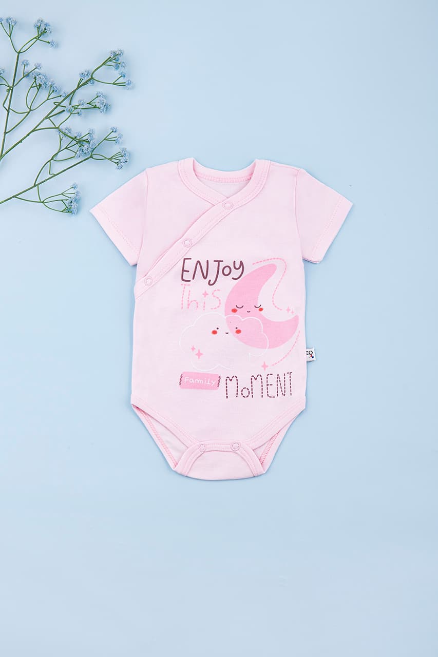 Боді для новонароджених 0-12 Veo Baby 10686 -рожевий
