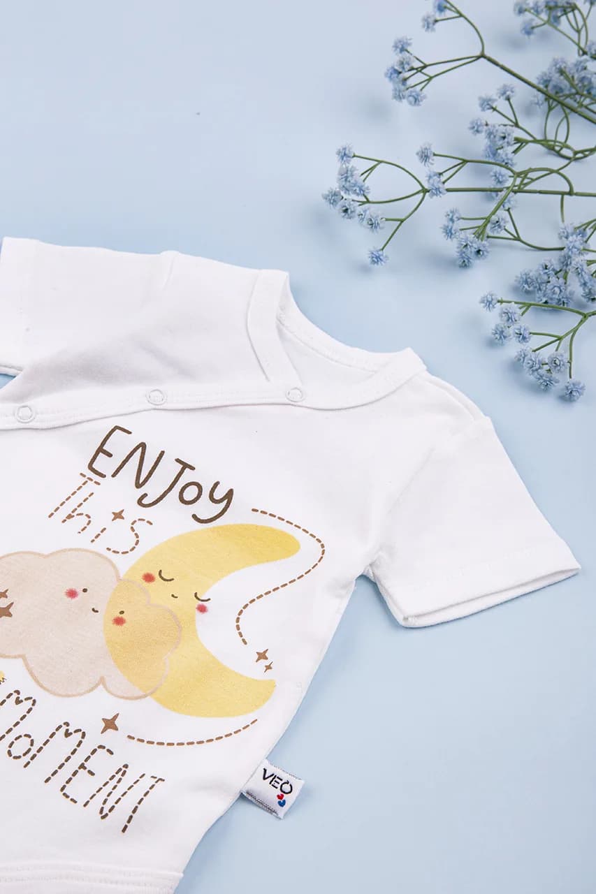 Боди для новорожденных 0-12 Veo Baby 10686 -молочный фото 2