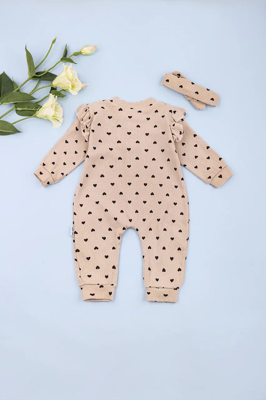 Комбінезон дитячий+пов'язка 3-12 Murat baby 7435 -бежевий фото 6 Комбінезон дитячий+пов'язка 3-12 Murat baby 7435 -бежевий фото 6