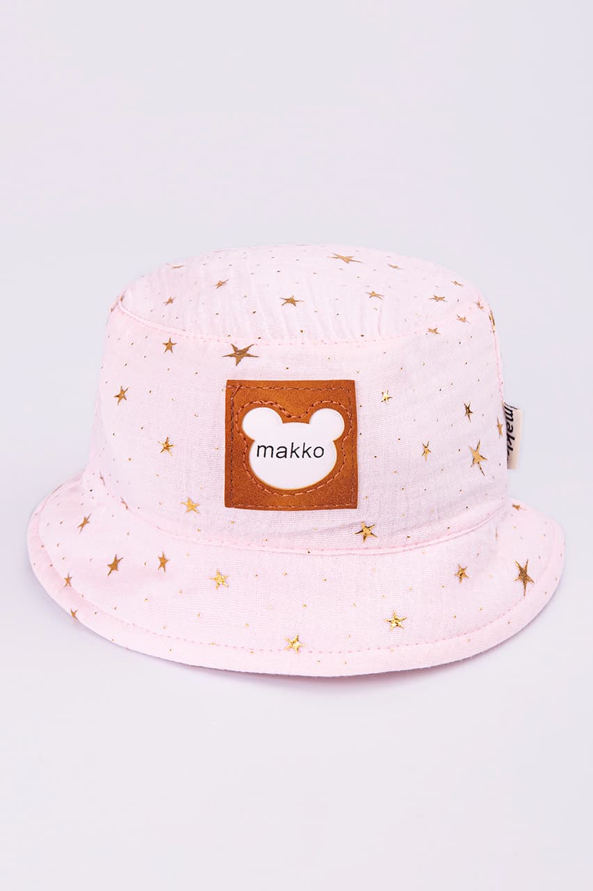 Панама "Звездочки" Makko Л10325 св.розовый