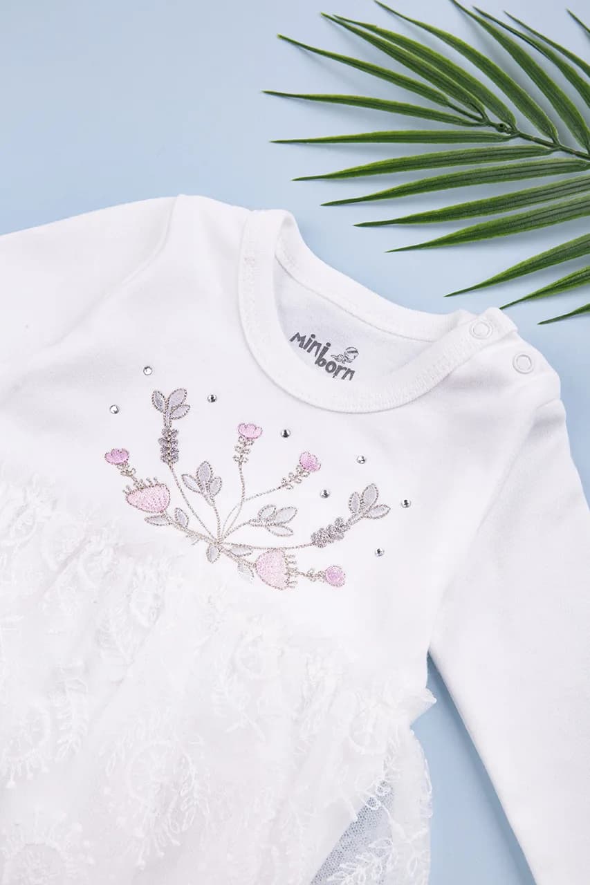 Боди-платье+повязка для выписки 0-9 Mini born 3131 -молочный фото 2 Боди-платье+повязка для выписки 0-9 Mini born 3131 -молочный фото 2