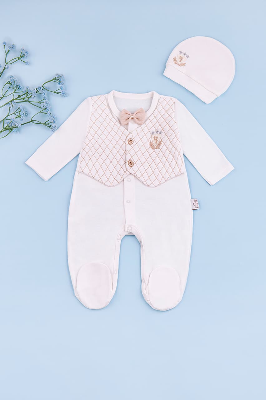 Комбінезон для виписки 0-6 Taffy 50090 -молочний