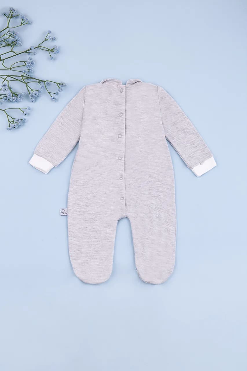 Комбинезон для выписки 0-3 Mini born 6057-1 -серый фото 5 Комбинезон для выписки 0-3 Mini born 6057-1 -серый фото 5