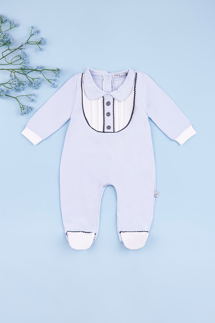 Комбінезон для виписки 0-3 Mini born 6057-1 -блакитний
