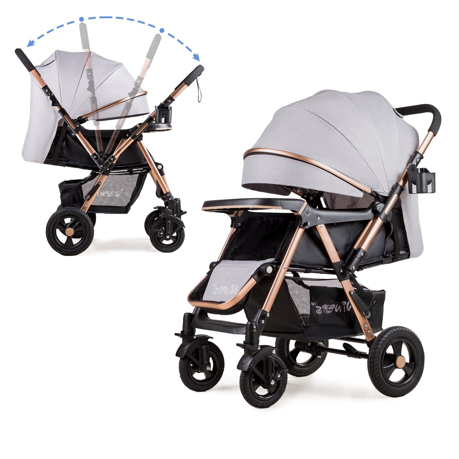 Коляска прогулянкова Ninos Maxi Light Grey NM2020LG