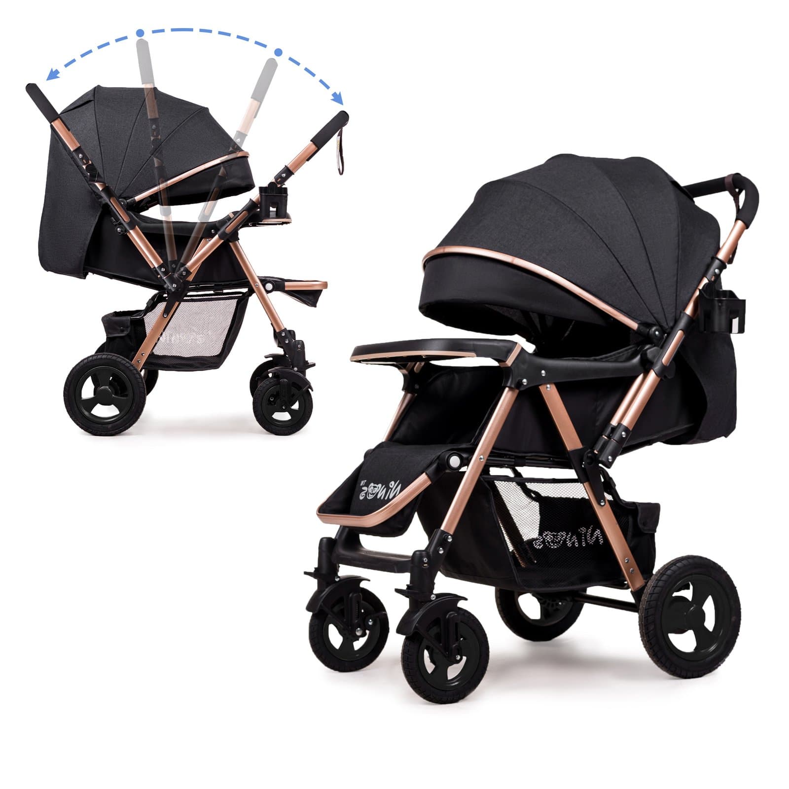 Коляска прогулянкова Ninos Maxi Black NM2020BL