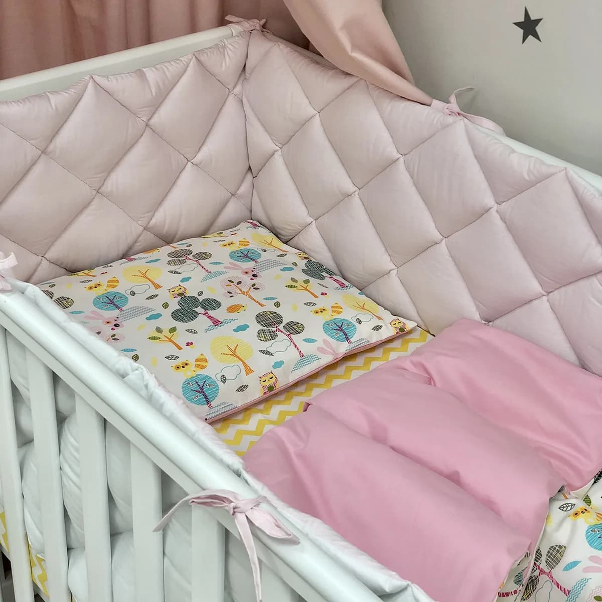 Постільний комплект Маленька Соня Baby Mix Совушки 6од 0291602 фото 2 Постільний комплект Маленька Соня Baby Mix Совушки 6од 0291602 фото 2