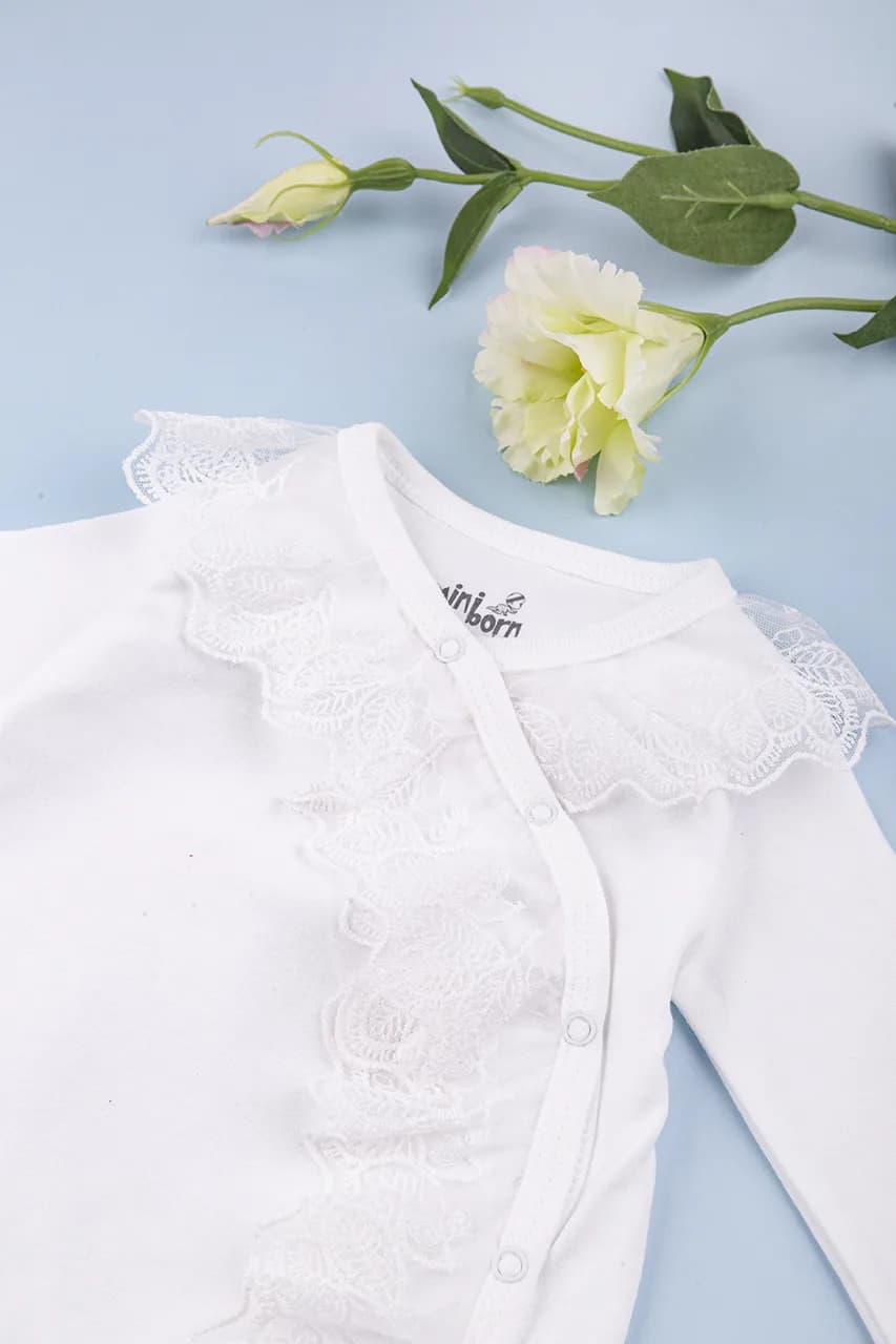 Комбинезон+повязка для выписки 0-6 Mini born 2071 -молочный фото 3 Комбинезон+повязка для выписки 0-6 Mini born 2071 -молочный фото 3