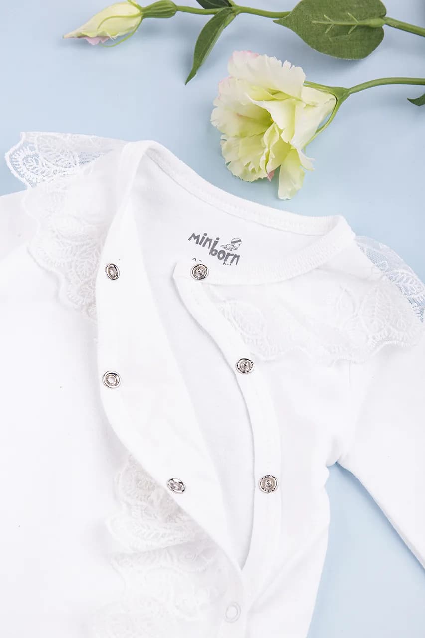 Комбинезон+повязка для выписки 0-6 Mini born 2071 -молочный фото 4 Комбинезон+повязка для выписки 0-6 Mini born 2071 -молочный фото 4