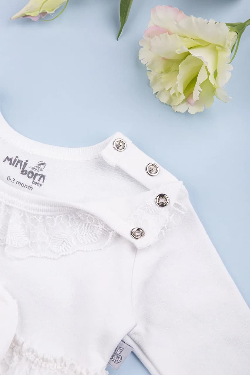 Боді-плаття+пов'язка 0-12 Mini born 2051 -молочний фото 4 Боді-плаття+пов'язка 0-12 Mini born 2051 -молочний фото 4