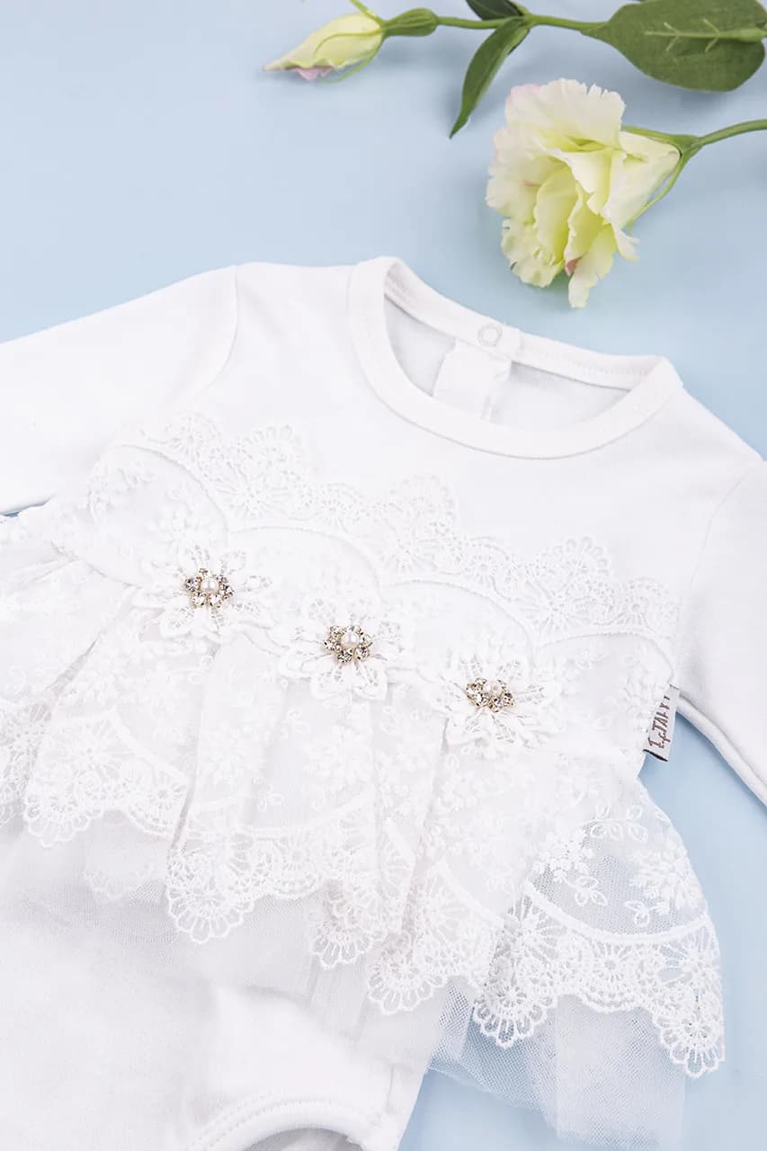 Боді-плаття для виписки 0-12 Mini born 25019 -молочний фото 3 Боді-плаття для виписки 0-12 Mini born 25019 -молочний фото 3