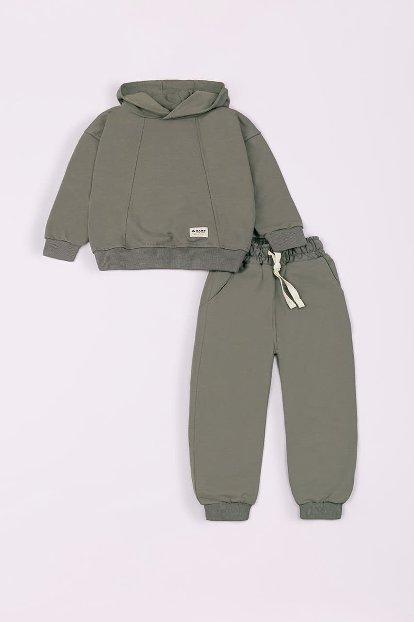 Костюм спорт. (толстовка+штаны) мальчик Hart 1391зеленый