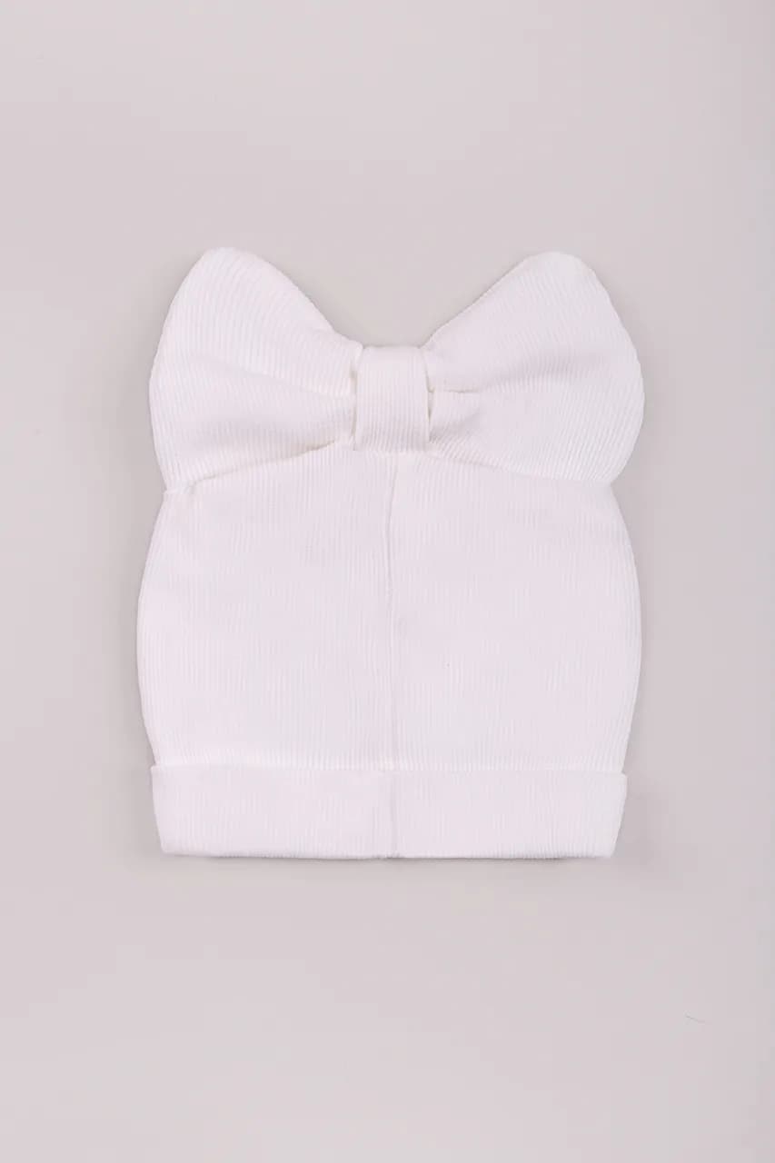 Шапочка з бантом TwinsBaby 1514416 -молочний фото 3 Шапочка з бантом TwinsBaby 1514416 -молочний фото 3