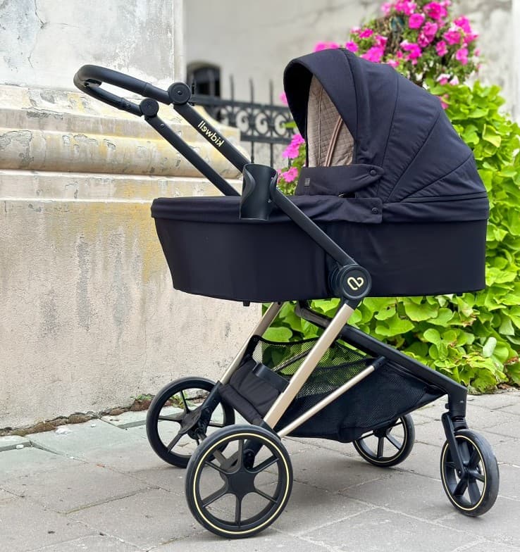 Коляска универсальная 2в1 Kidwell Velmont black/gold KVB/G