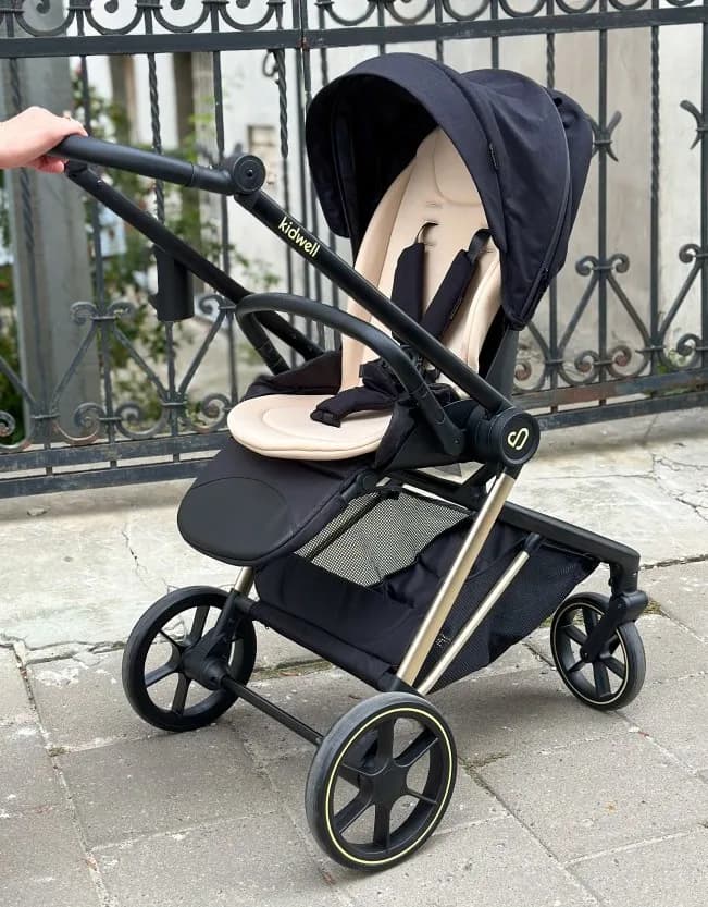 Коляска універсальна 2в1 Kidwell Velmont black/gold KVB/G фото 2