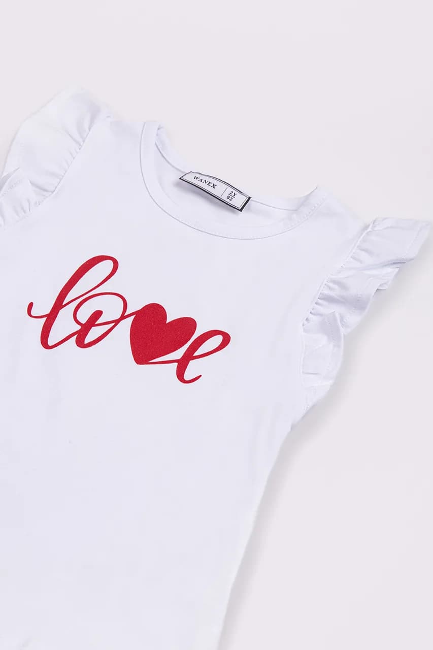 Футболка "Love" дівчинка 32512 білий фото 4 Футболка "Love" дівчинка 32512 білий фото 4