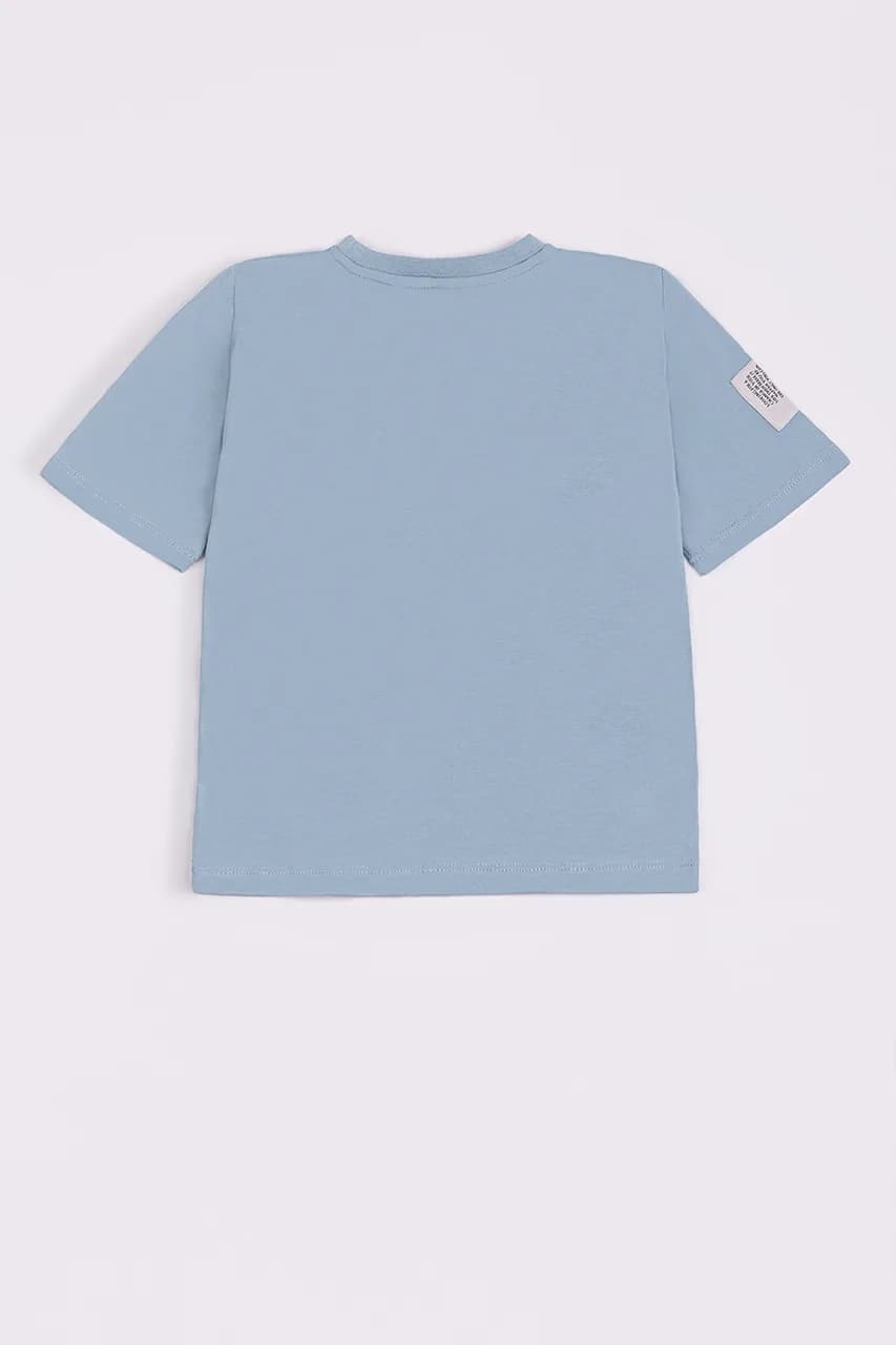 Футболка oversize мальчик 055 голубой фото 4 Футболка oversize мальчик 055 голубой фото 4